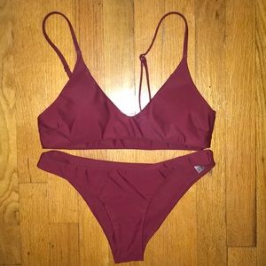 Size Small, Red Wine bikini.